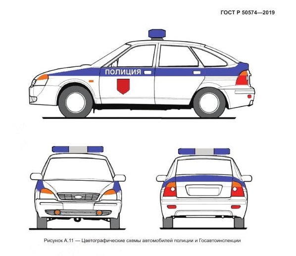 Раскраска Полицейские машины